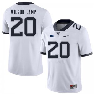 Men's West Virginia Mountaineers NCAA #20 Andrew Wilson-Lamp White Authentic Nike Stitched College Football Jersey JM15Q76PK